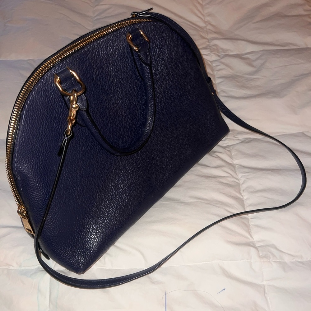 🌊✨Coach Navy Dome Satchel with Gold Hardware✨🌊 - Picture 2 of 8